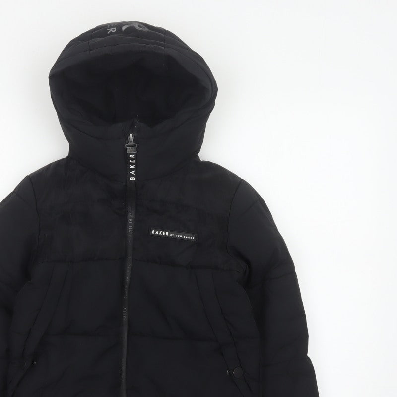 Baker by Ted Baker Boys Black 7 Years Hooded Puffer Jacket