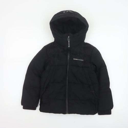 Baker by Ted Baker Boys Black 7 Years Hooded Puffer Jacket