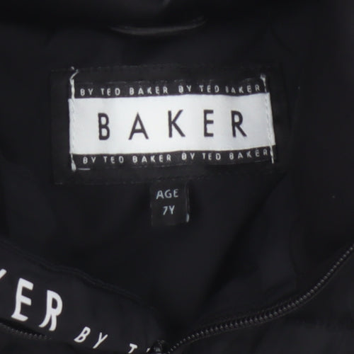Baker by Ted Baker Boys Black 7 Years Hooded Puffer Jacket