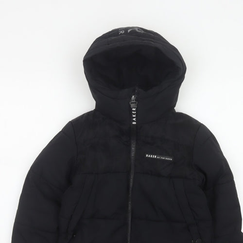 Baker by Ted Baker Boys Black 7 Years Hooded Puffer Jacket