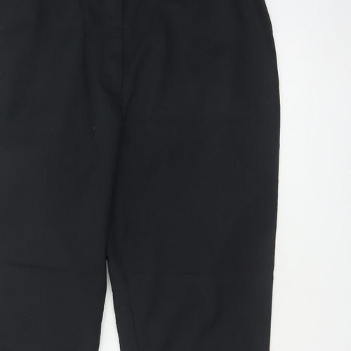 M&S Women Black Size 16 Regular Tapered Tailored Work Trousers