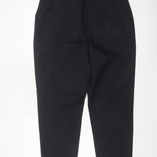 M&S Women Black Size 16 Regular Tapered Tailored Work Trousers