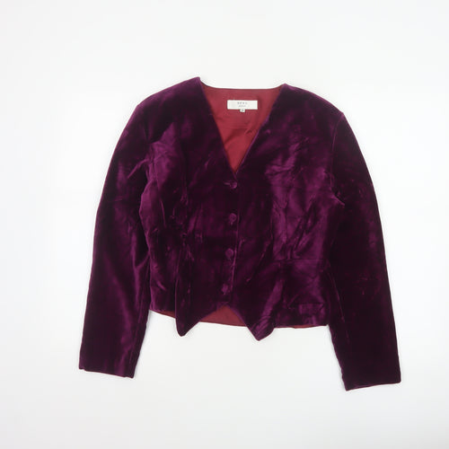 Next Originals Women’s Purple Velvet Blazer Jacket UK 12 Formal