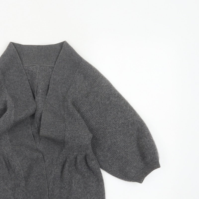 Jaeger Women Grey M 100% Cashmere Open Cardigan Batwing Sleeves