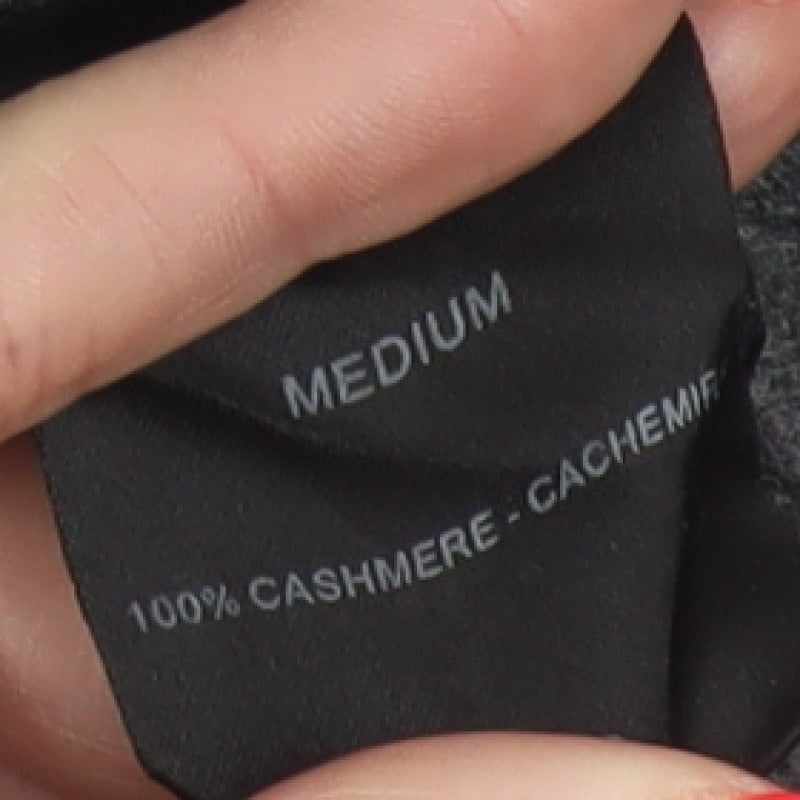 Jaeger Women Grey M 100% Cashmere Open Cardigan Batwing Sleeves