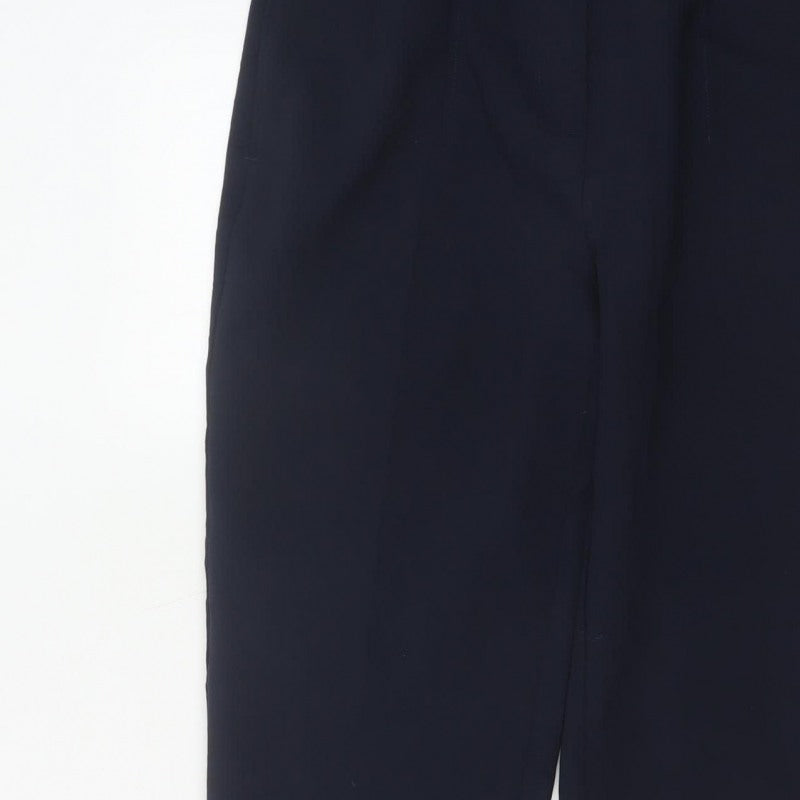 M&S Women’s Navy UK 12 Long Tapered Stretch Trousers