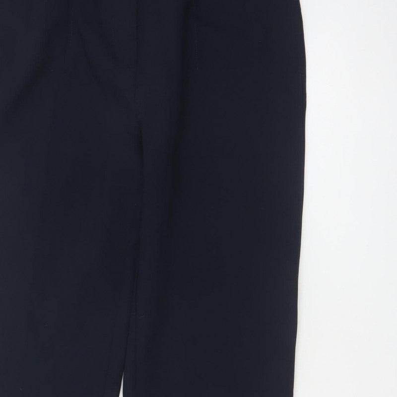 M&S Women’s Navy UK 12 Long Tapered Stretch Trousers