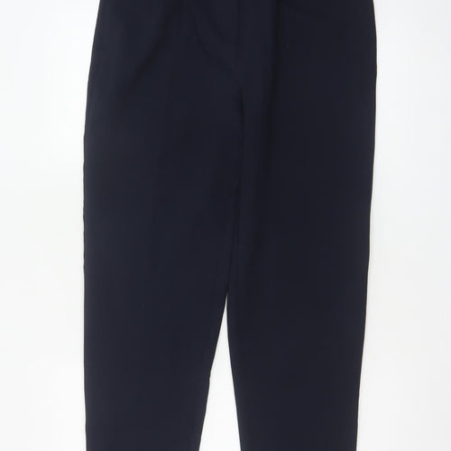 M&S Women’s Navy UK 12 Long Tapered Stretch Trousers