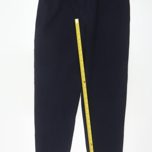 M&S Women’s Navy UK 12 Long Tapered Stretch Trousers