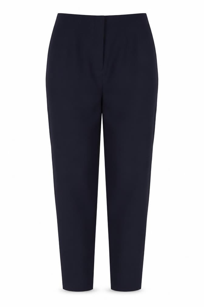 M&S Women’s Navy UK 12 Long Tapered Stretch Trousers