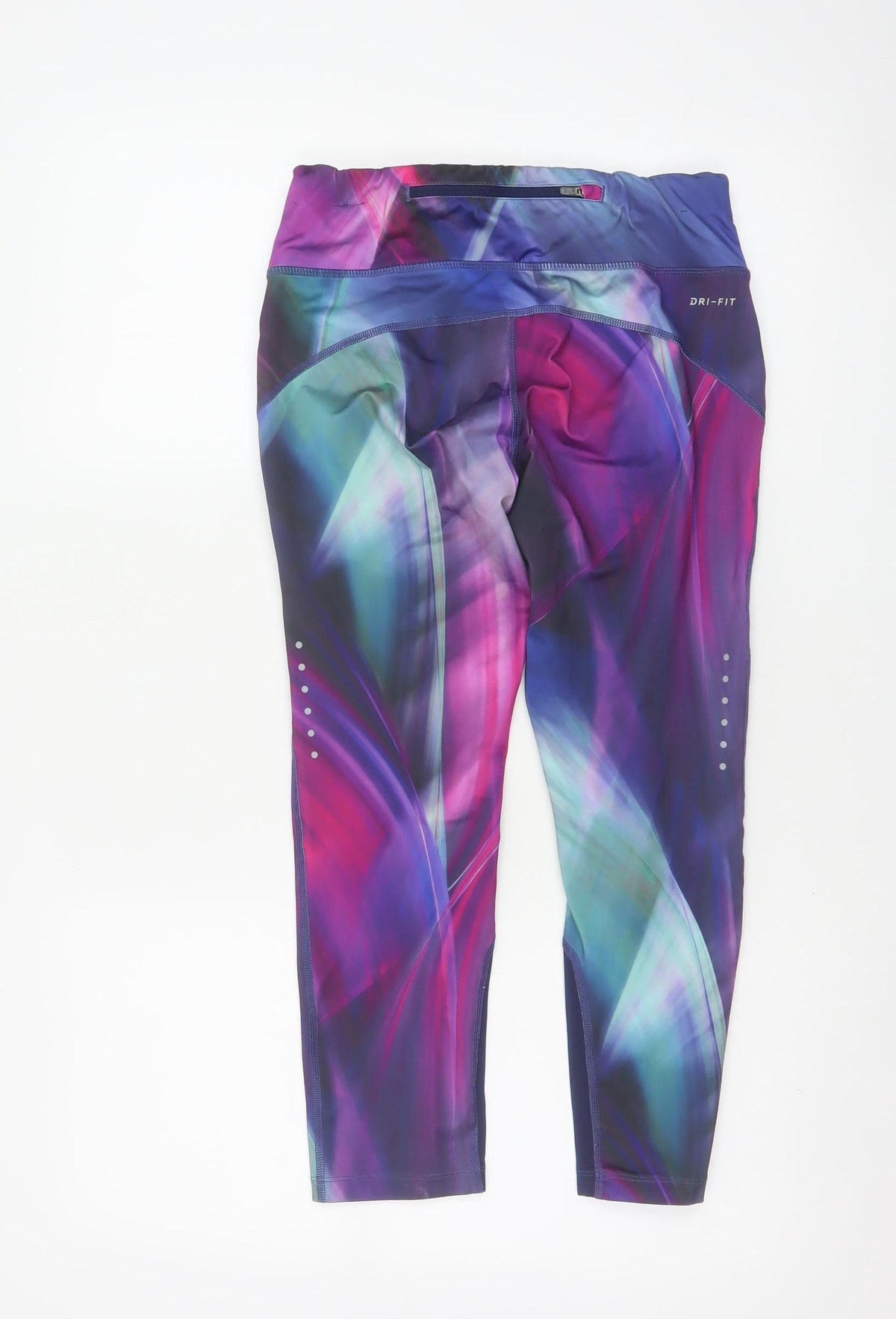 Brand and care label for Nike Women’s Multicoloured S Dri-FIT Cropped Running Leggings