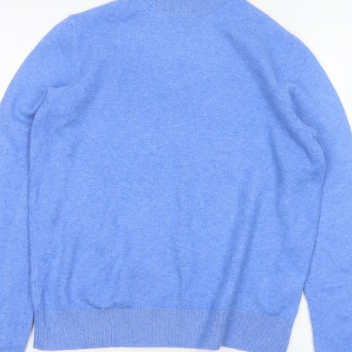 Marks and Spencer Women Blue S Roll Neck Knit Pullover Jumper
