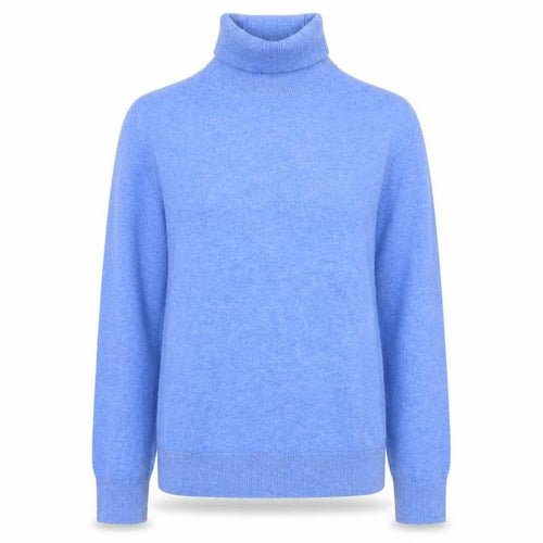 Marks and Spencer Women Blue S Roll Neck Knit Pullover Jumper
