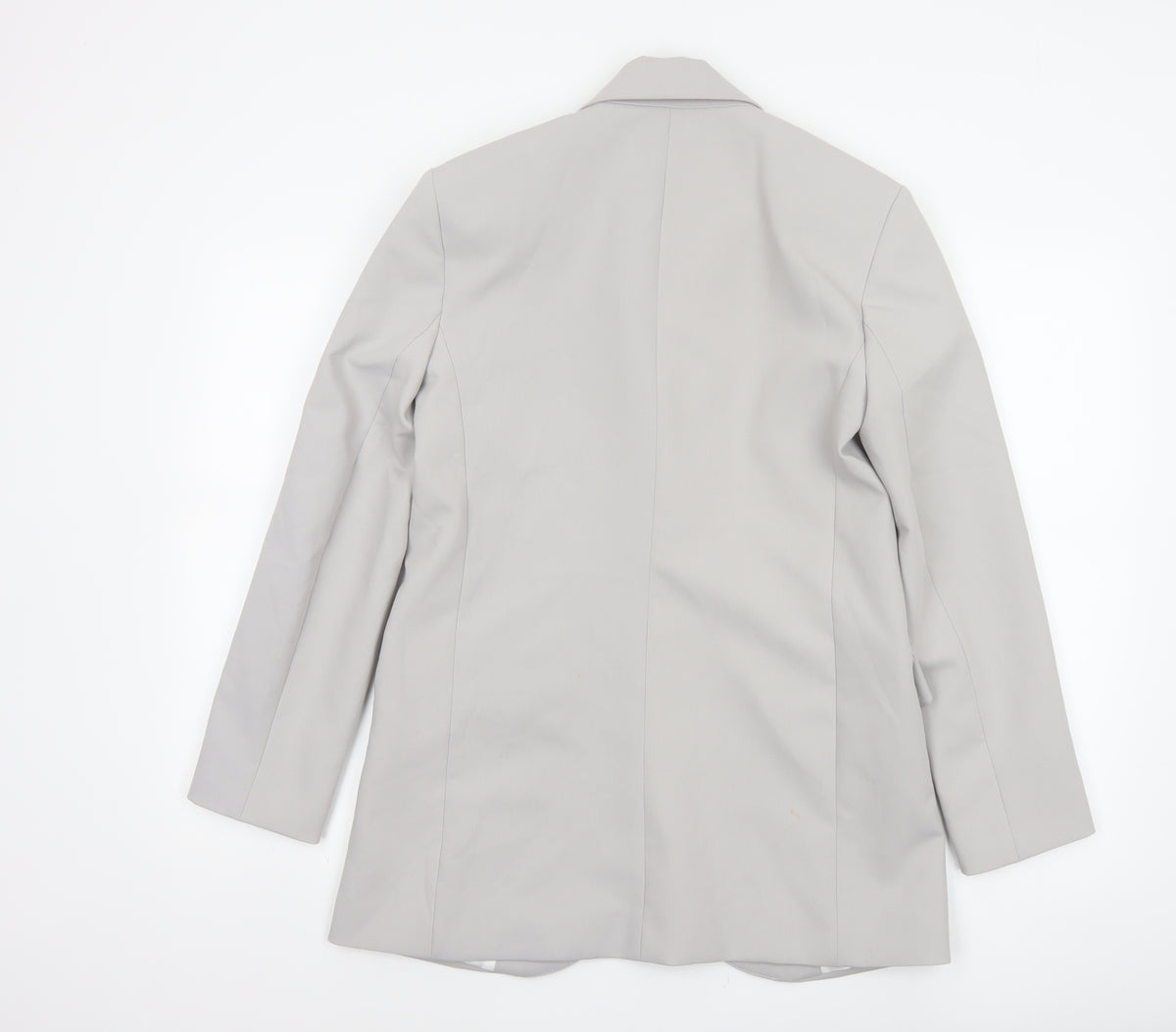 Zara Women Grey XS Long Tailored Peak Lapel Blazer Jacket