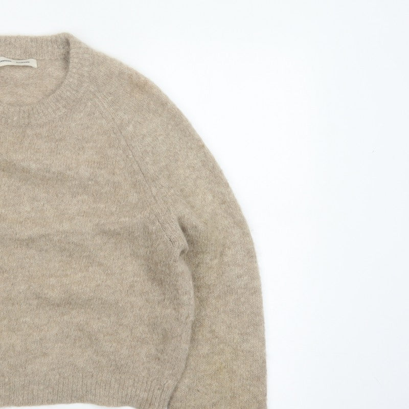 Samsøe Samsøe Women Beige Alpaca Blend Crew Neck Jumper Size S