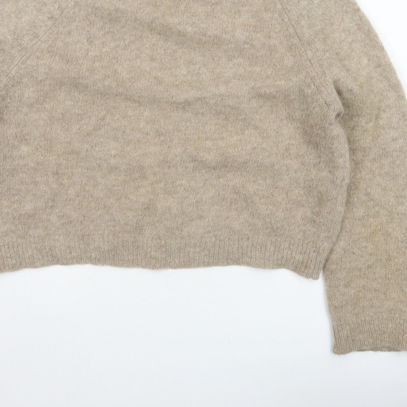 Samsøe Samsøe Women Beige Alpaca Blend Crew Neck Jumper Size S
