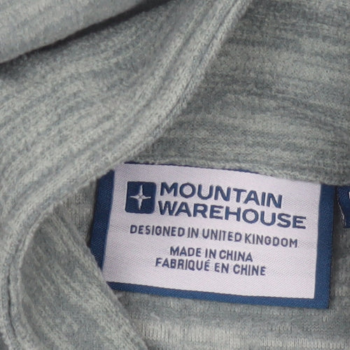 Mountain Warehouse Women Green UK 10 1/4 Zip Fleece Pullover Sweatshirt