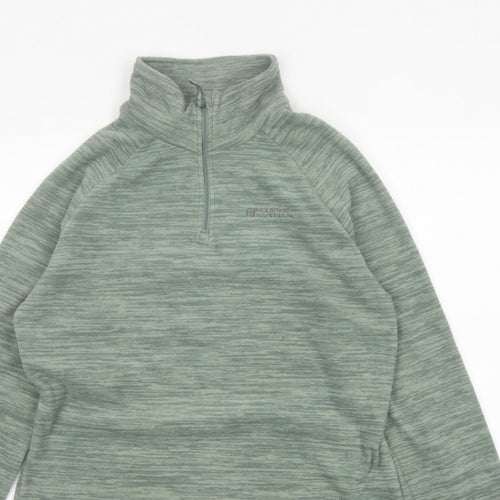 Mountain Warehouse Women Green UK 10 1/4 Zip Fleece Pullover Sweatshirt