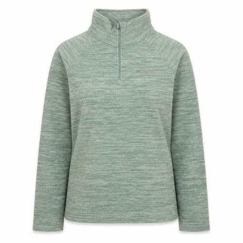 Mountain Warehouse Women Green UK 10 1/4 Zip Fleece Pullover Sweatshirt