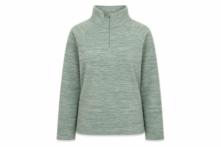 Mountain Warehouse Women Green UK 10 1/4 Zip Fleece Pullover Sweatshirt