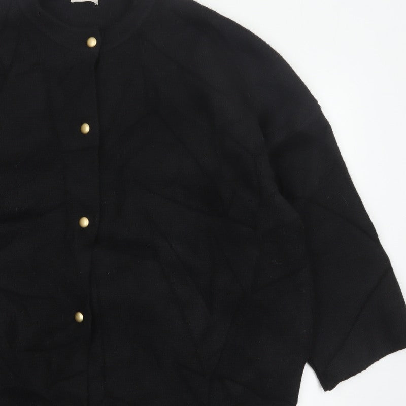 Additional view of Tu Women’s Black, size UK 18, Button Front Knit Cardigan Gold Buttons