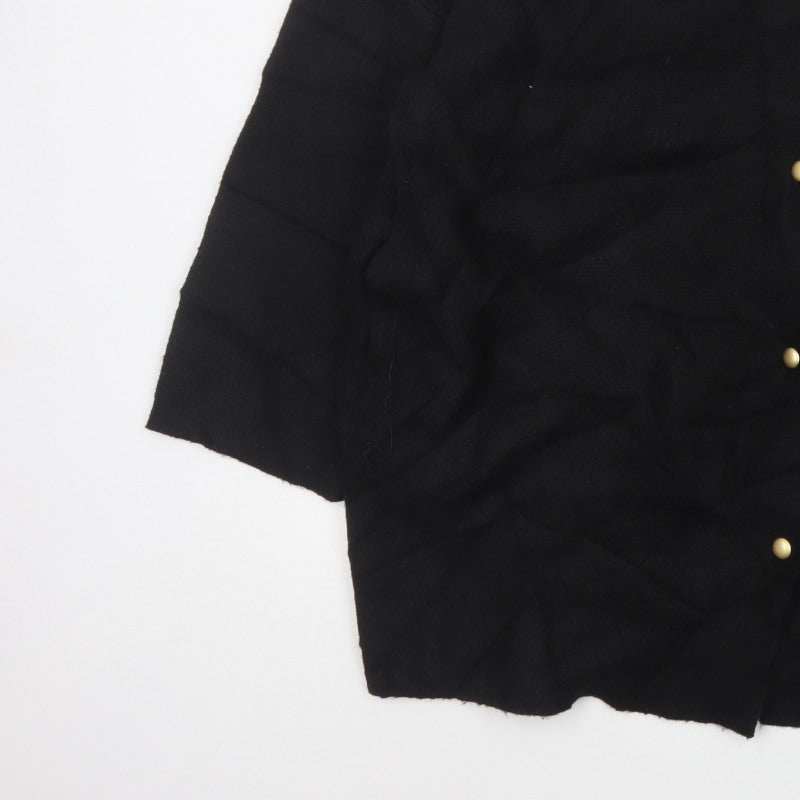 Additional view of Tu Women’s Black, size UK 18, Button Front Knit Cardigan Gold Buttons