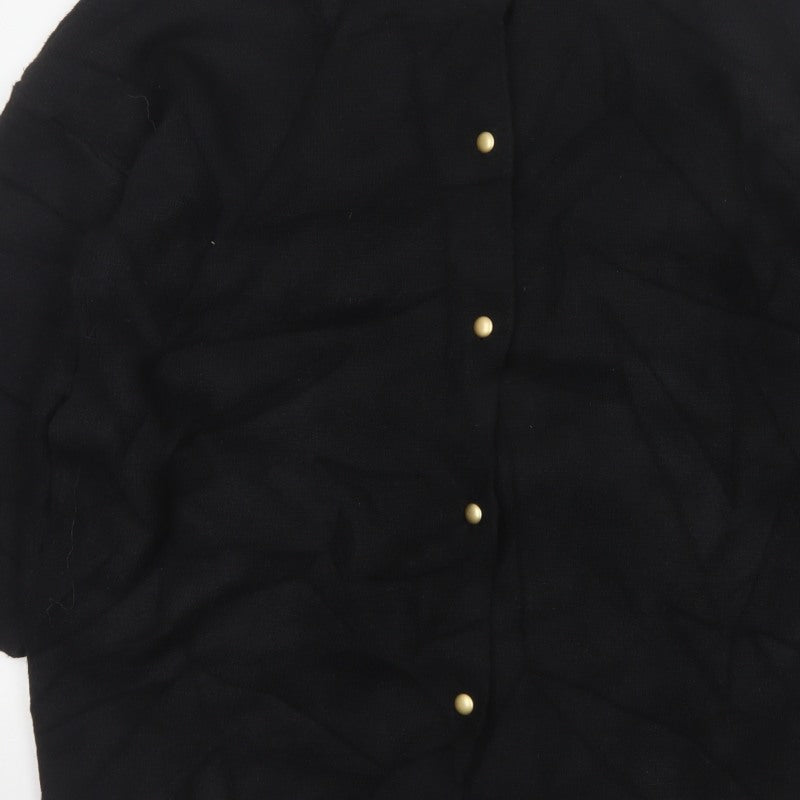 Additional view of Tu Women’s Black, size UK 18, Button Front Knit Cardigan Gold Buttons
