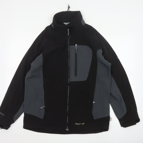 Regatta Men’s Black Grey XL Softshell Windbreaker Jacket