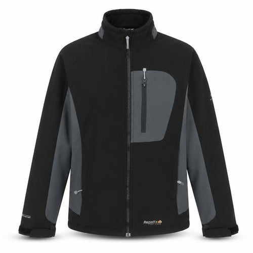 Regatta Men’s Black Grey XL Softshell Windbreaker Jacket