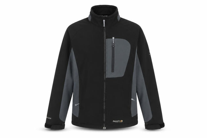 Regatta Men’s Black Grey XL Softshell Windbreaker Jacket