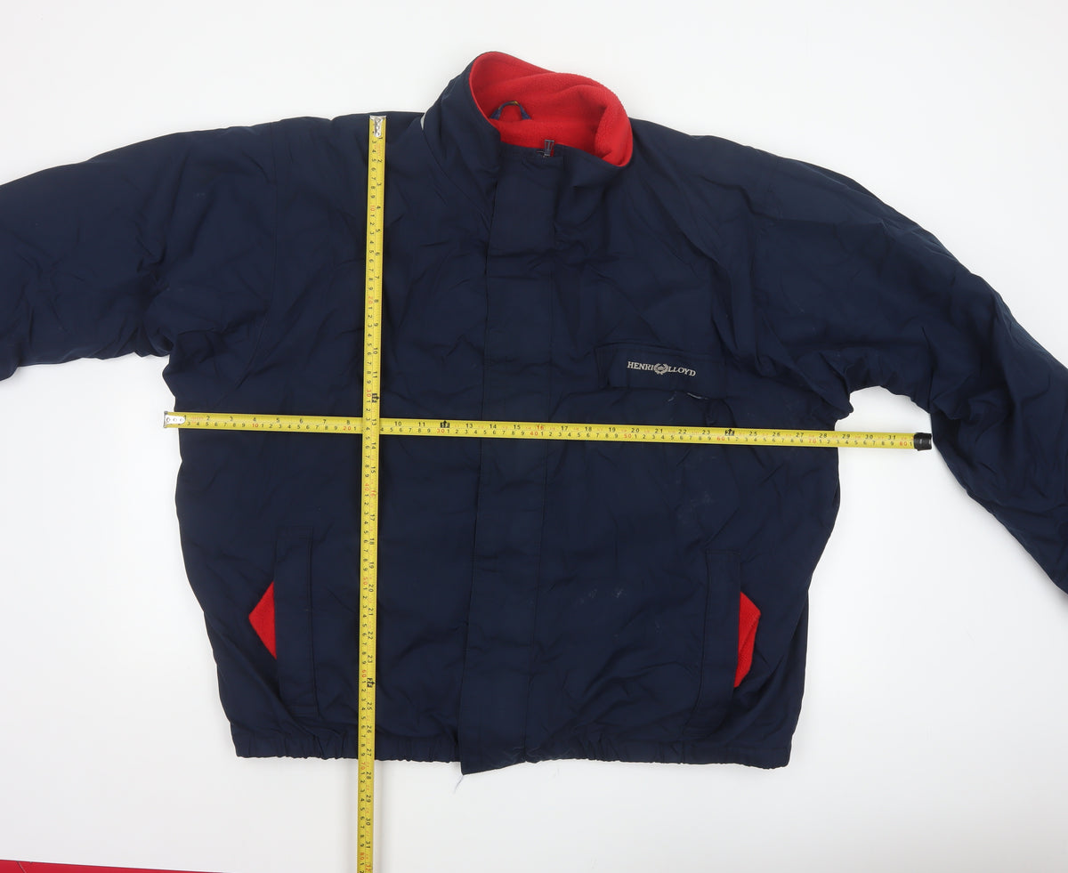 Henri Lloyd Men’s Navy XL Basic Jacket Fleece Lined Full Zip Outdoor