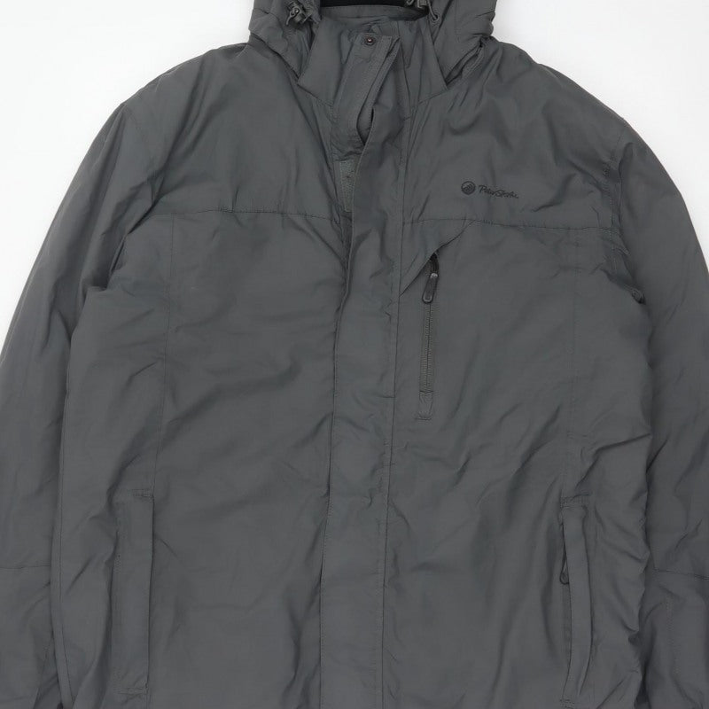 Peter Storm Mens Grey M Hooded Waterproof Insulated Ski Jacket