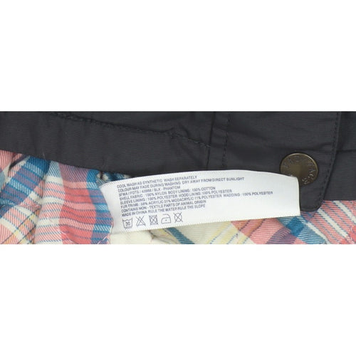 Fat Face Women's Black UK 12 Hooded Faux Fur Trim Parka Coat