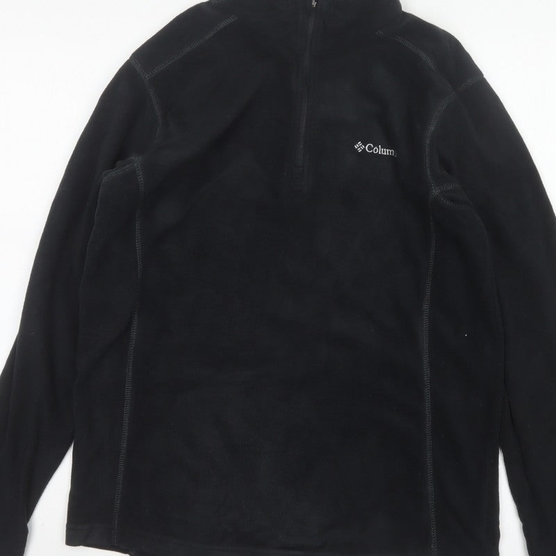 Columbia Men’s Black M 1/4 Zip Fleece Pullover Sweatshirt Outdoor