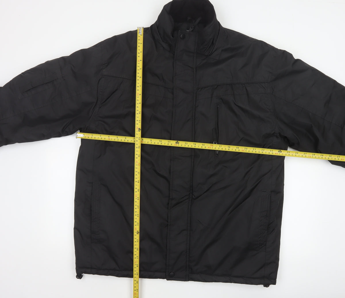 George Men’s Black XL Padded Full Zip Winter Jacket