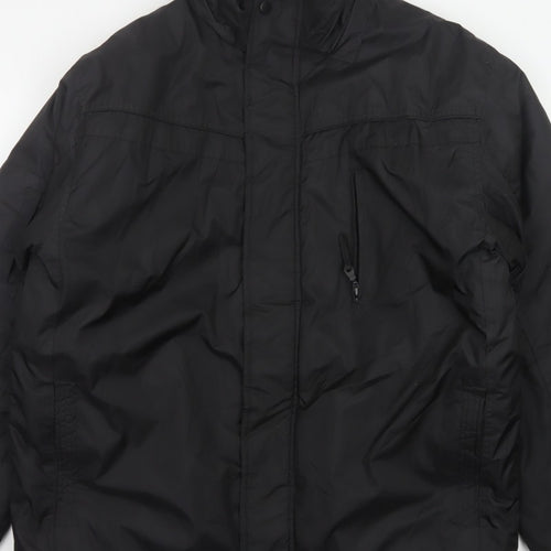 George Men’s Black XL Padded Full Zip Winter Jacket