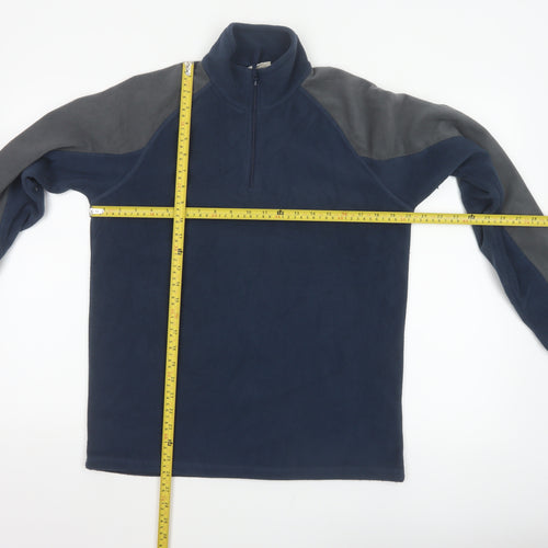 Mountain Warehouse Men's Navy Grey S 1/4 Zip Fleece Sweatshirt