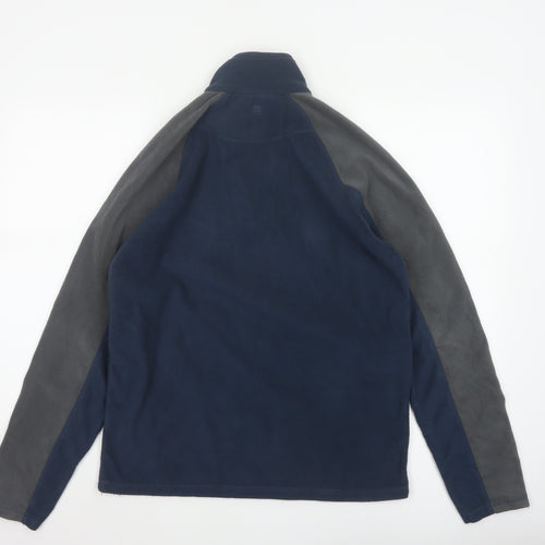 Mountain Warehouse Men's Navy Grey S 1/4 Zip Fleece Sweatshirt