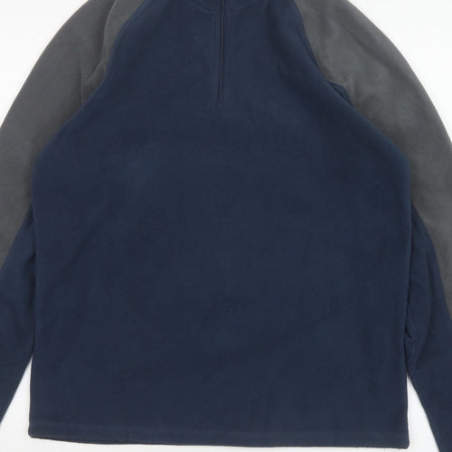 Mountain Warehouse Men's Navy Grey S 1/4 Zip Fleece Sweatshirt