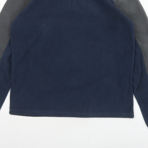 Mountain Warehouse Men's Navy Grey S 1/4 Zip Fleece Sweatshirt