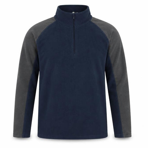 Mountain Warehouse Men's Navy Grey S 1/4 Zip Fleece Sweatshirt