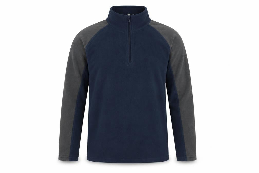 Mountain Warehouse Men's Navy Grey S 1/4 Zip Fleece Sweatshirt