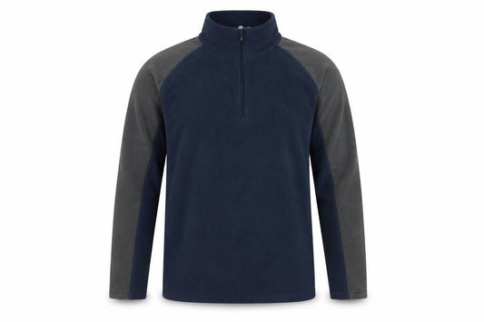 Mountain Warehouse Men's Navy Grey S 1/4 Zip Fleece Sweatshirt