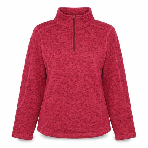 Mountain Warehouse Women Pink UK 8 1/4 Zip Fleece Sweatshirt High Neck
