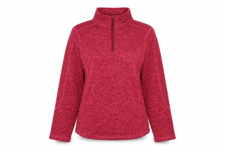 Mountain Warehouse Women Pink UK 8 1/4 Zip Fleece Sweatshirt High Neck