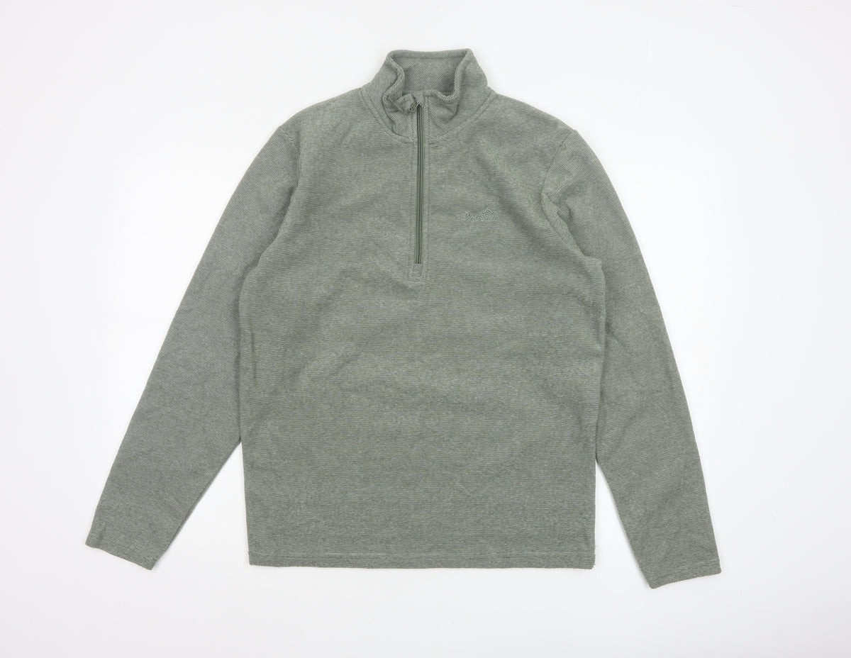 Peter Storm Men’s Green S Half Zip Fleece Sweatshirt Outdoor
