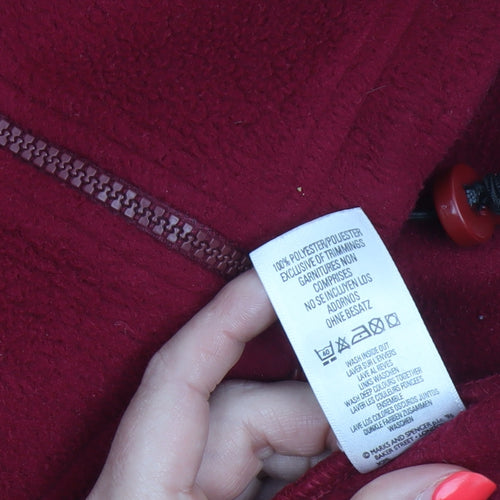 Marks & Spencer Women’s Red UK 16 Fleece Full Zip Jacket