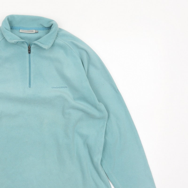 Craghoppers Women’s Blue UK 12 1/4 Zip Fleece Sweatshirt Hiking
