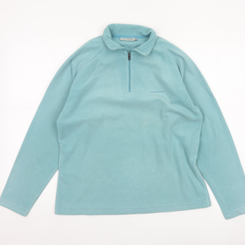 Craghoppers Women’s Blue UK 12 1/4 Zip Fleece Sweatshirt Hiking