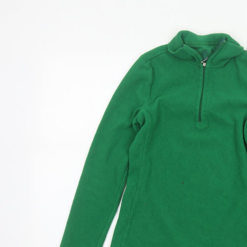 Gap Women’s Green XS Fleece 1/4 Zip High Neck Pullover Sweatshirt